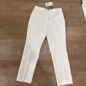 Theory White Trecca 2 Twill Bistretch Ankle Slacks size 0